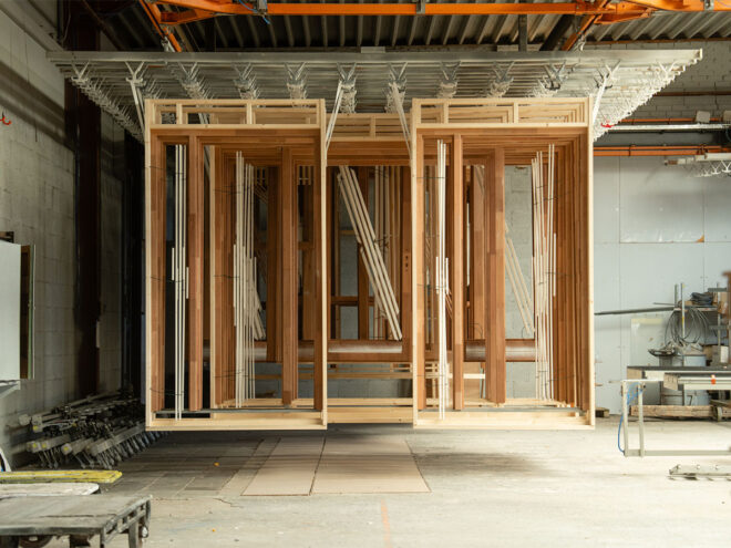 Houten kozijnen in de maak