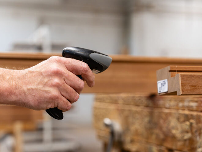 Barcode scan voormontage houten kozijnen